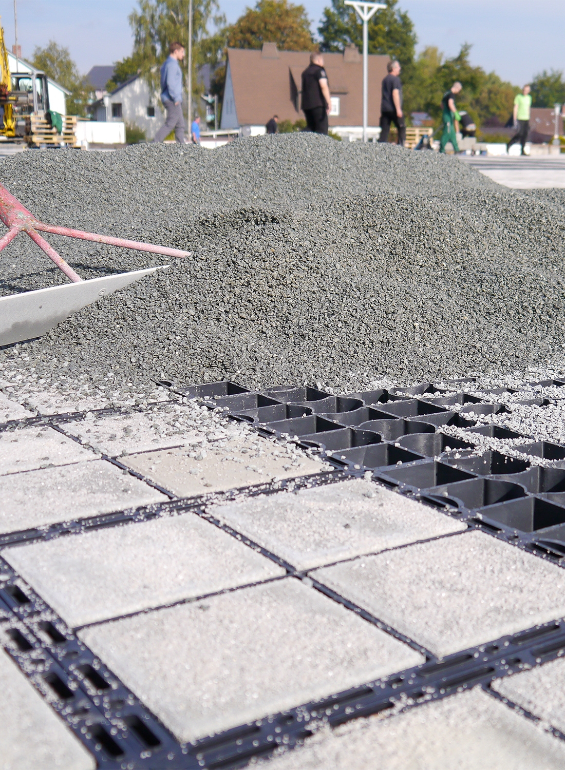 Ecogrid installation porous paving Ecogrid installation porous paving